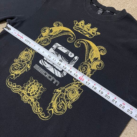 Sean John Y2K Grunge Hip Hop Thermal Long Sleeve Shirt XL - Picture 5 of 6